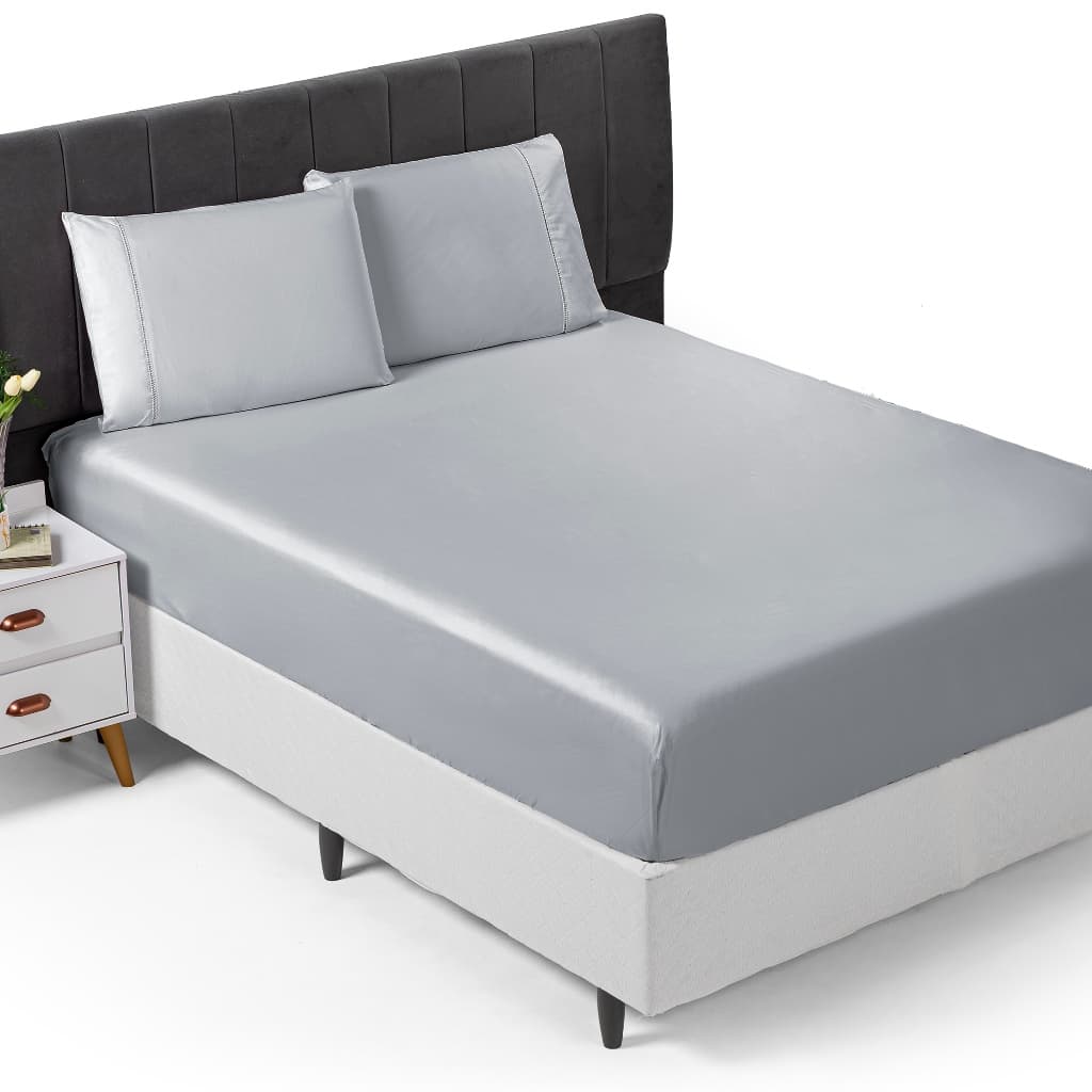 JOGO DE CAMA SUPER KING 3 PEÇAS 600 FIOS ALGODÃO EGÍPCIO (40 CM DE ALTURA)