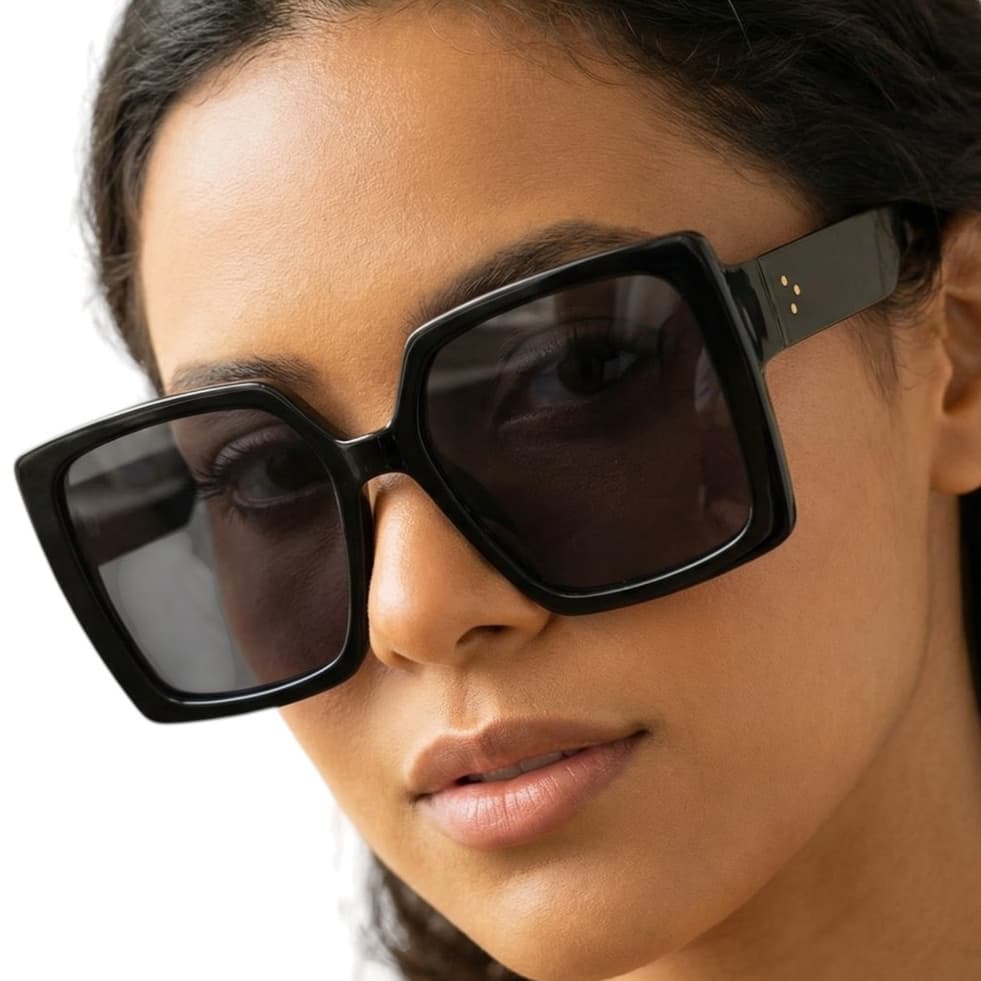 Óculos De Sol Feminino Retrô Vintage UV400 | Armação Grande Estilosa – Modelo MD-12