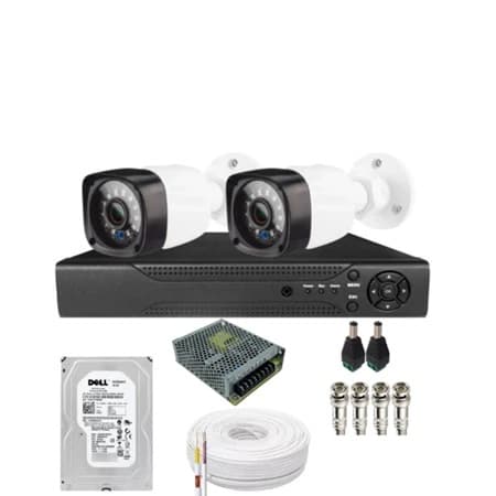 Kit 2 Câmeras de Segurança Híbridas 1080p 2 Megapixel + DVR 4 Canais Com Acesso à Internet