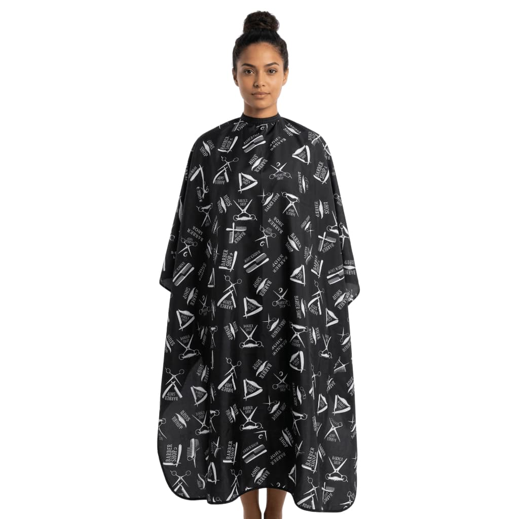 Capa de Corte Cabelo Zalike Manga Estampada Unissex Premium Lux Salão Barbeiro 100% Poliéster