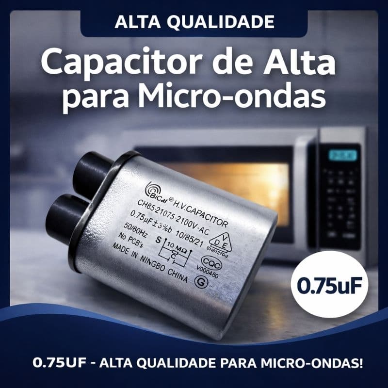 Capacitor de Alta para Micro-ondas | Especificação: 0.75uF