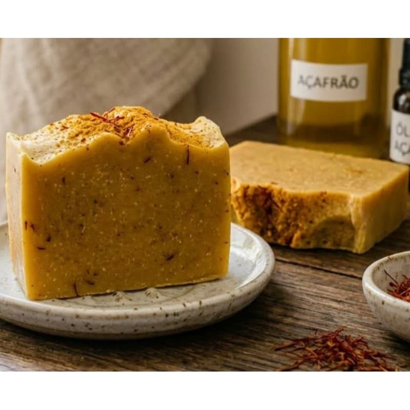 sabonete natural de açafrão, depilação , pelo no buço foliculite, clareador skin care