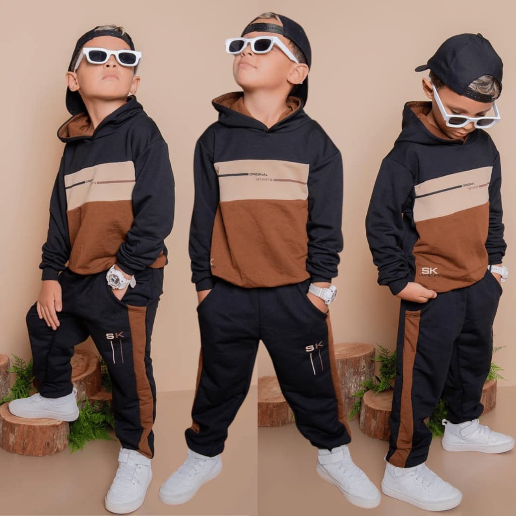 Conjunto Infantil Juvenil Menino Inverno Moletinho