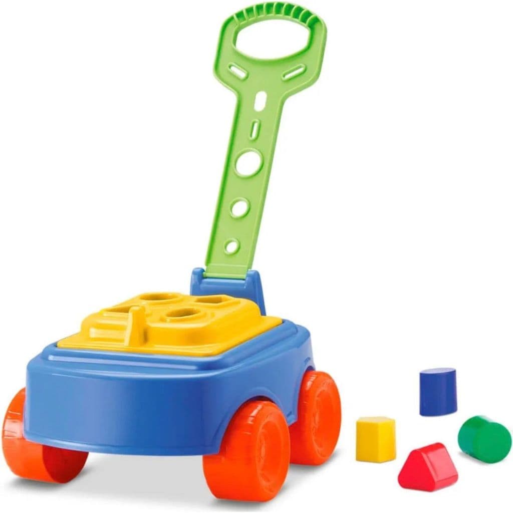 Carrinho Mipuxa Blocos Didáticos Cardoso Toys Educativo Encaixe Divertido Brinquedo Bebê 18 Meses Blocos Montar Infantil