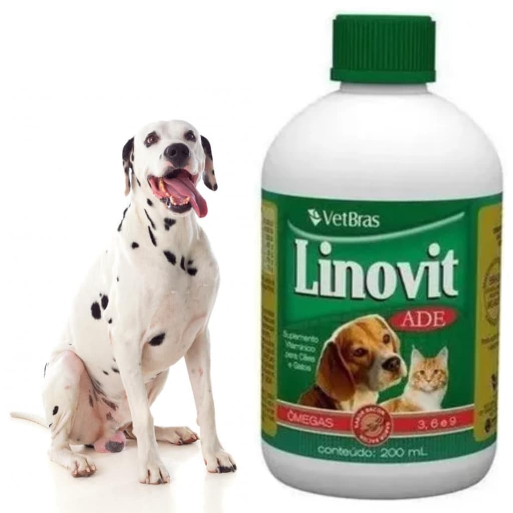 Linovit Vetbras 200ml Pelo e Derme Suplemento Vitaminico Para Cães E Gatos