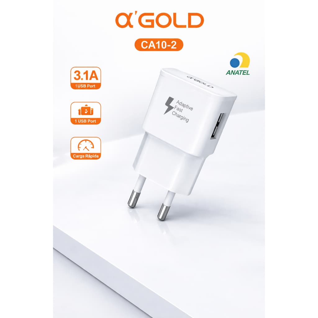 Fonte Carregador Saída USB Alpha gold