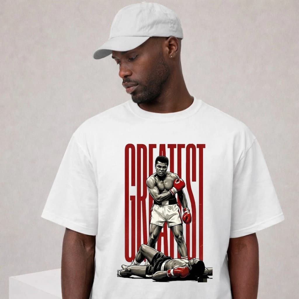 Camiseta Oversized Lutador Muhammad Ali UFC MMA Boxe Lutas Camisa 100% Algodão Premium
