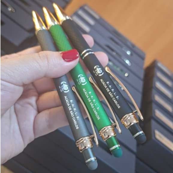 Caneta Metálica Touchscreen Personalizada com Caixa | Gravação a Laser