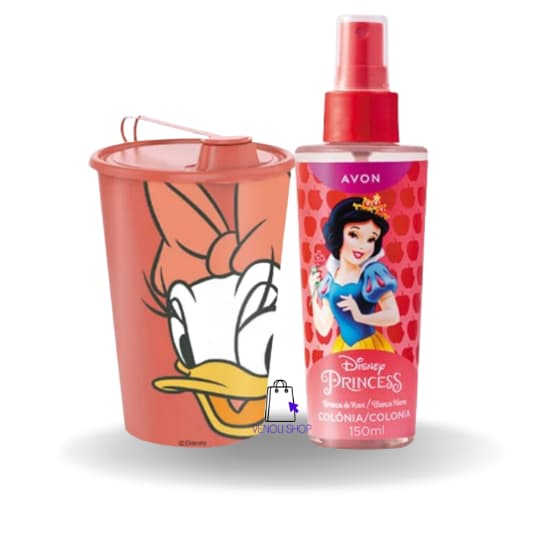 Kit Infantil Disney Colônia Branca de Neve 150ml + Copo com Tampa Margarida  300ml - Avon