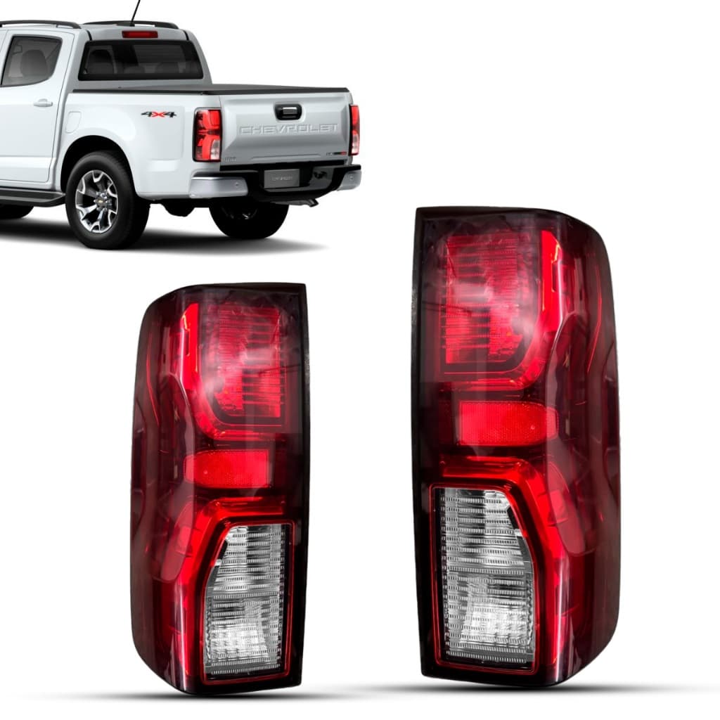 Par Lanterna Traseira Nova S10 2024 2025 2026 Sem LED (LD+LE) - Marca RF