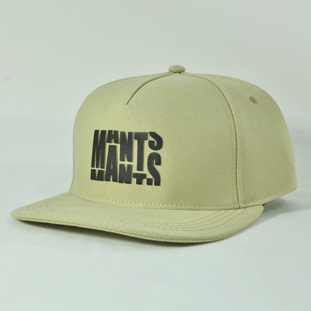 Boné Mants Aba reta Original Cor Bege Estiloso Costura Reforçada Dia a dia Rua Hip Hop Street