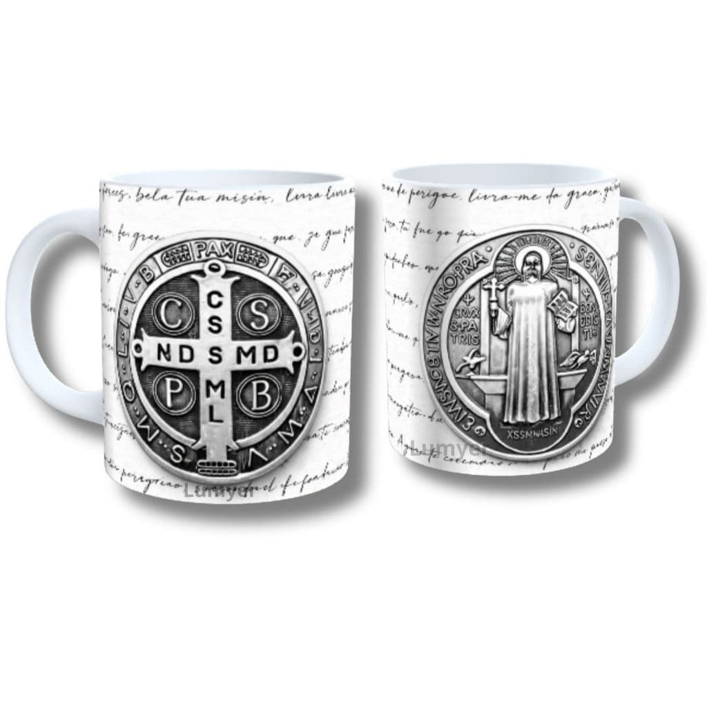 Caneca Porcelana 330 ml Cristã Frei Gilson Jesus Pascoa São Bento Presente Criativo