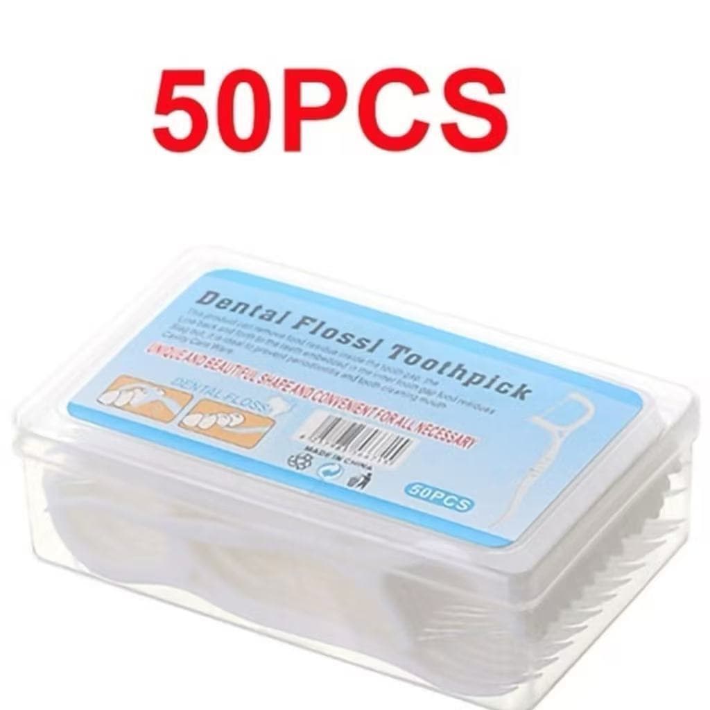 Kit 50/100/200/300 Unidades de Fio Dental Infantil em Formato de Arco Ultra Fino Para Limpeza Eficaz