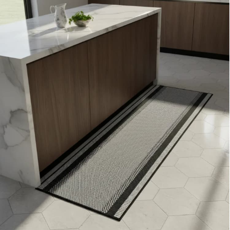 Tapete Passadeira 1,80x0,66 Antiderrapante Sisal Cozinha Quarto Corredor Ponteira Aço Elegante
