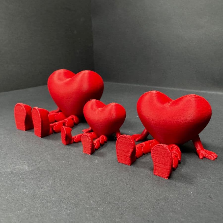 Coração Decorativo 3D com Pernas Presente Romântico Criativo