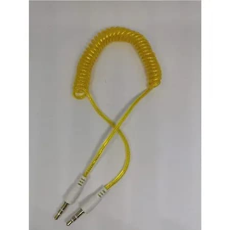 Cabo de Auxiliar Espiral Mola P2 + P2 Stereo Áudio Mp3 Mp4 1UND.