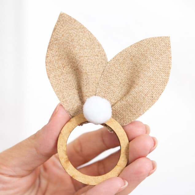 Kit Anel de Guardanapo Porta Guardanapo Orelha Coelhinho Mesa Posta Decoração 4|6|8|10 Páscoa Temática