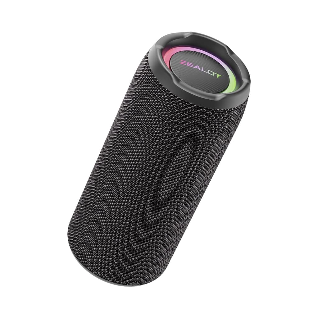 Caixa de Som Bluetooth ZEALOT-S49 Pro Boombox 20W | RGB, IPX5, 3000mAh, TWS Estéreo, Alça Anti-Perda, Bluetooth 5.4