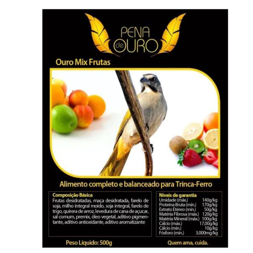 Ração Pena De Ouro De Frutas Para Trinca Ferro Pixarro