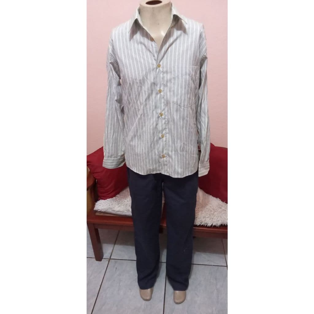 Camisa Social Manga Longa BARCLY/4-g/algodão,poliéster/calça social masculina-dia dos pais 42 - promoção/viscose,linho