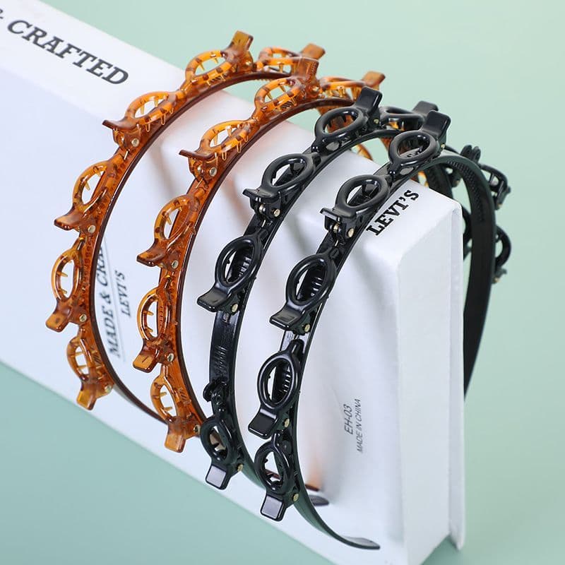 Kit 1 a 2 Tiara, Arco, Arquinho Presilha de Cabelo, Tiara com Piranha, Arco com Piranha - Tiara Ajustável com Presilhas