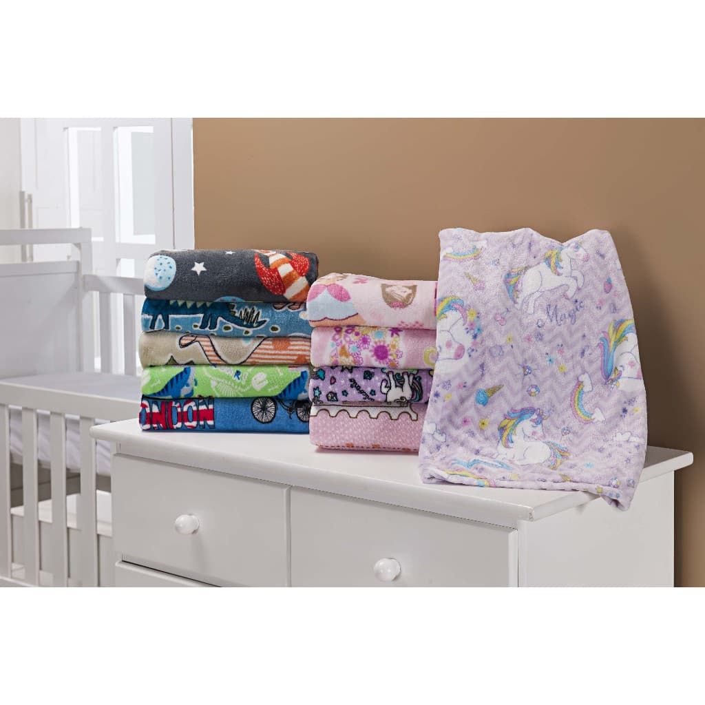 Manta Infantil Flanel Estampada Macia Quentinha 1,25m x 1,50m Cobertor Bebê Criança
