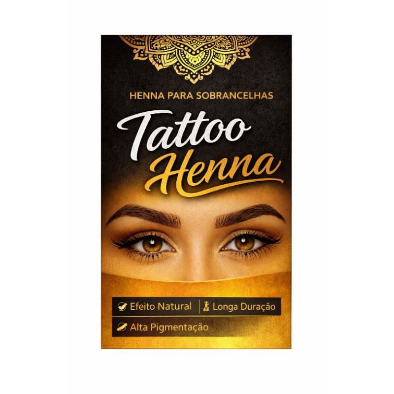 Henna para sobrancelhas Castanho escuro tattoo Henna 1,5g.