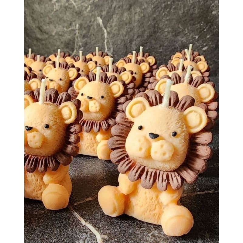 kit lembrancinha vela aromática leãozinho, vela leão, lembrancinha de chá de bebê, lembrancinha safari, vela perfumada