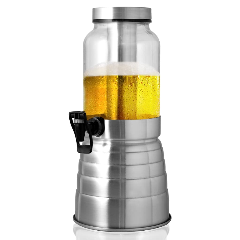 Torre De Chopp Chopeira Cervejeira Vidro 2.2 Litros Escovada