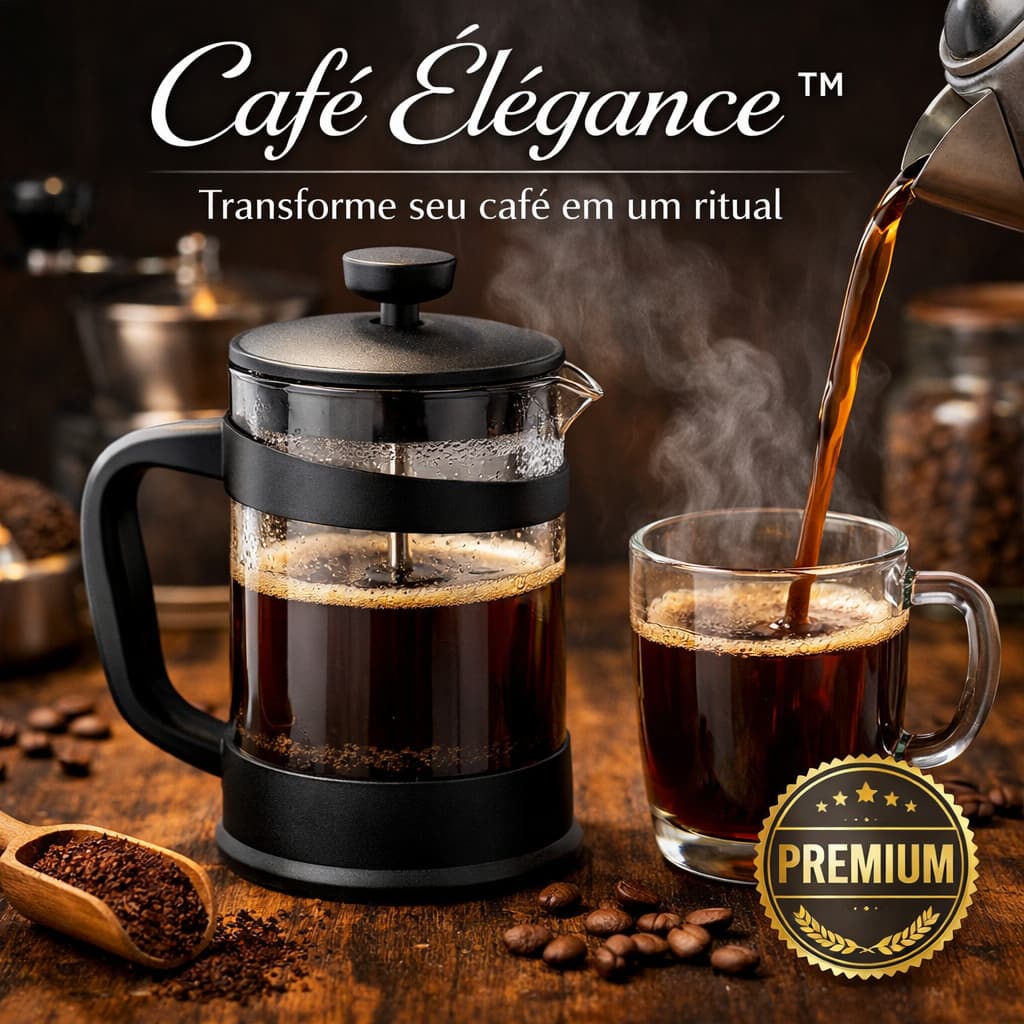 Cafeteira Francesa 300ml Prensa Francesa Vidro Café Expresso Manual Chá e Infusões