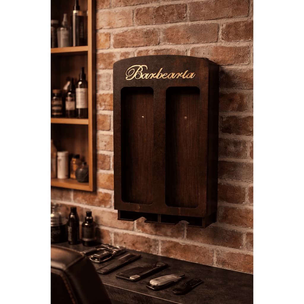 Suporte de Parede para 20 Pomadas em MDF Barbearia Barber Profissional
