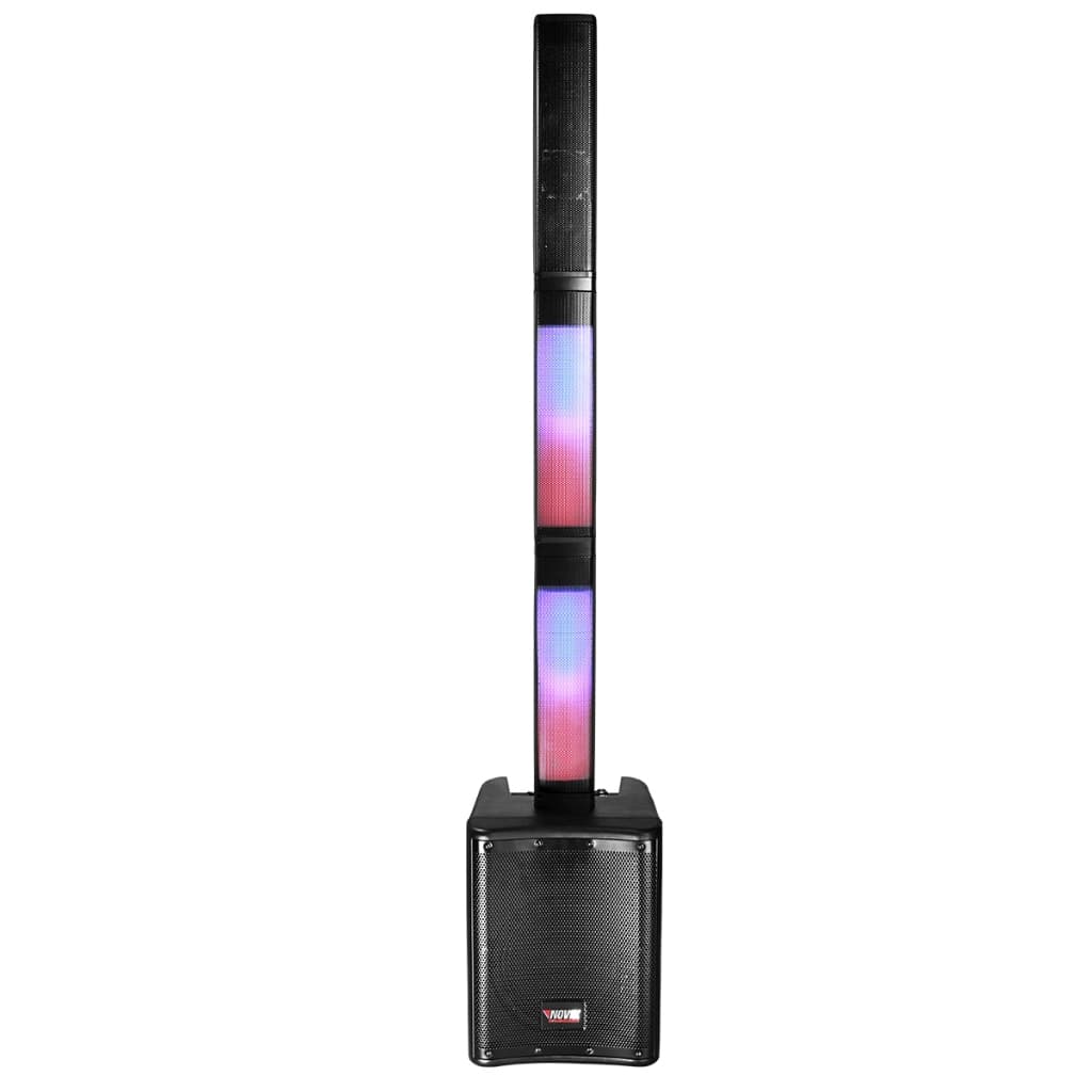 Caixa De Som Vertical Array 400W Bluetooth Sub 8 Polegadas + Torre Com 4 Falantes De 2,75 Polegadas