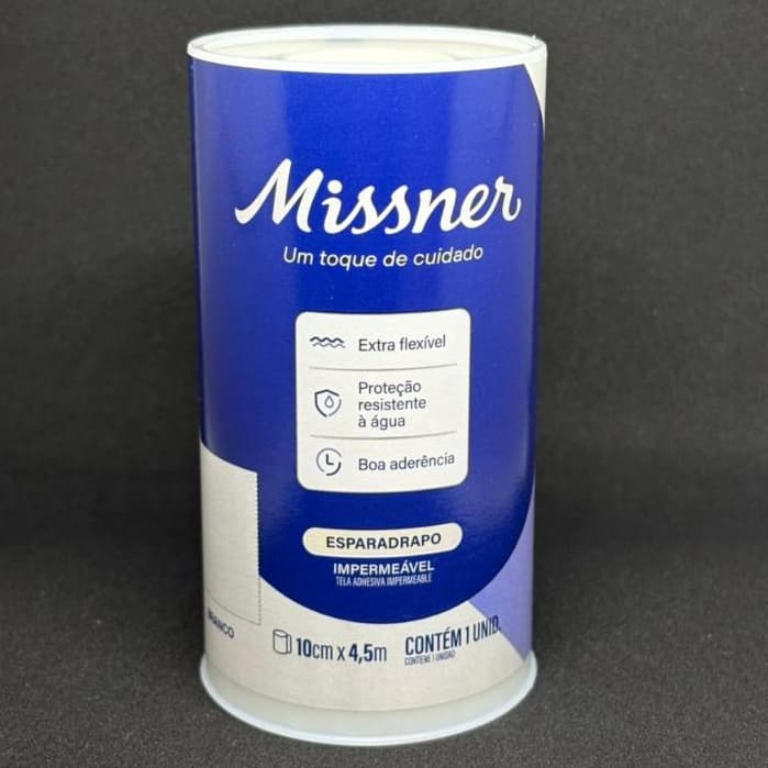 Esparadrapo Impermeável 10cmx4,5m Branco - Missner