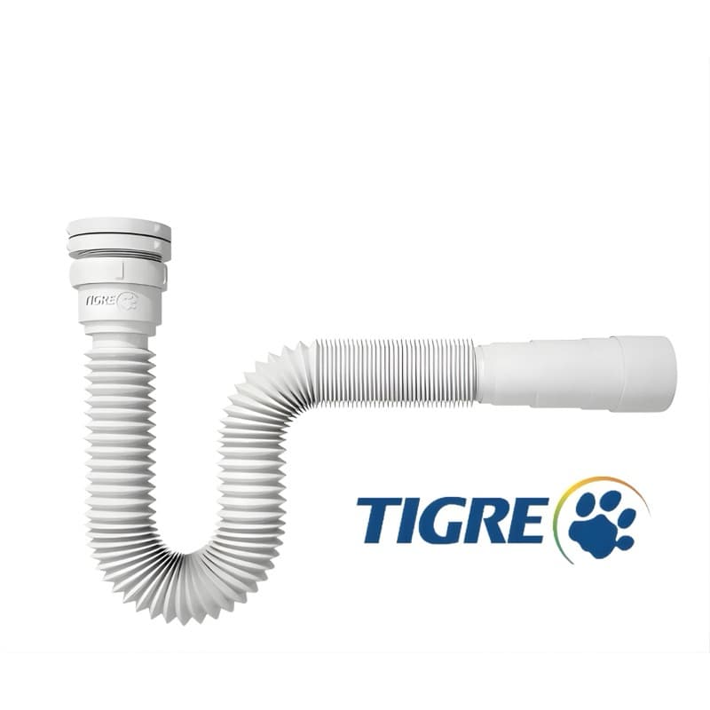 SIFÃO MULTIUSO SANFONADO FLEXIVEL BRANCO REFORÇADO UNIVERSAL TIGRE