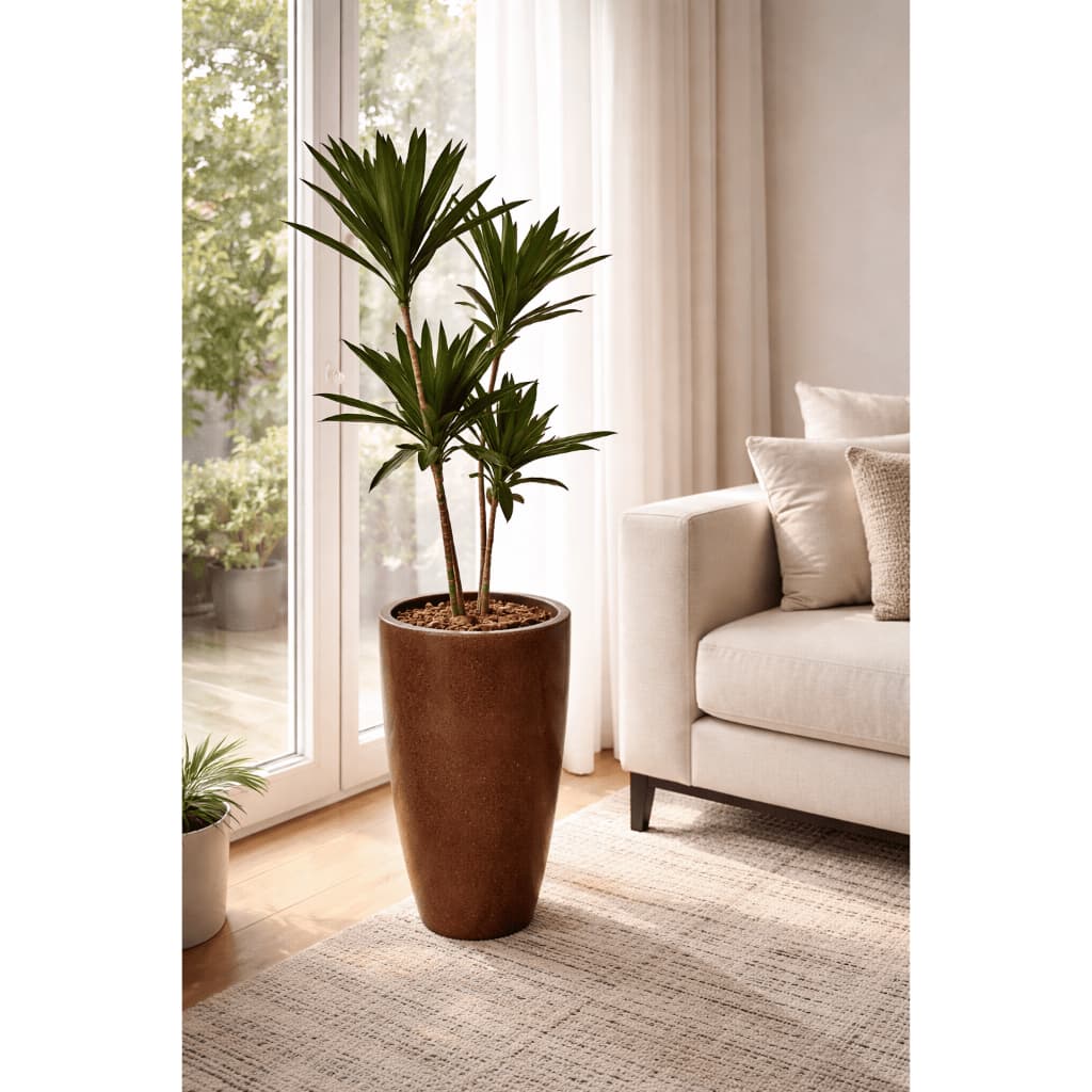 DV Arranjo Dracena 1,60m em Vaso Coluna Brilhante Planta Artificial decoração Luxo