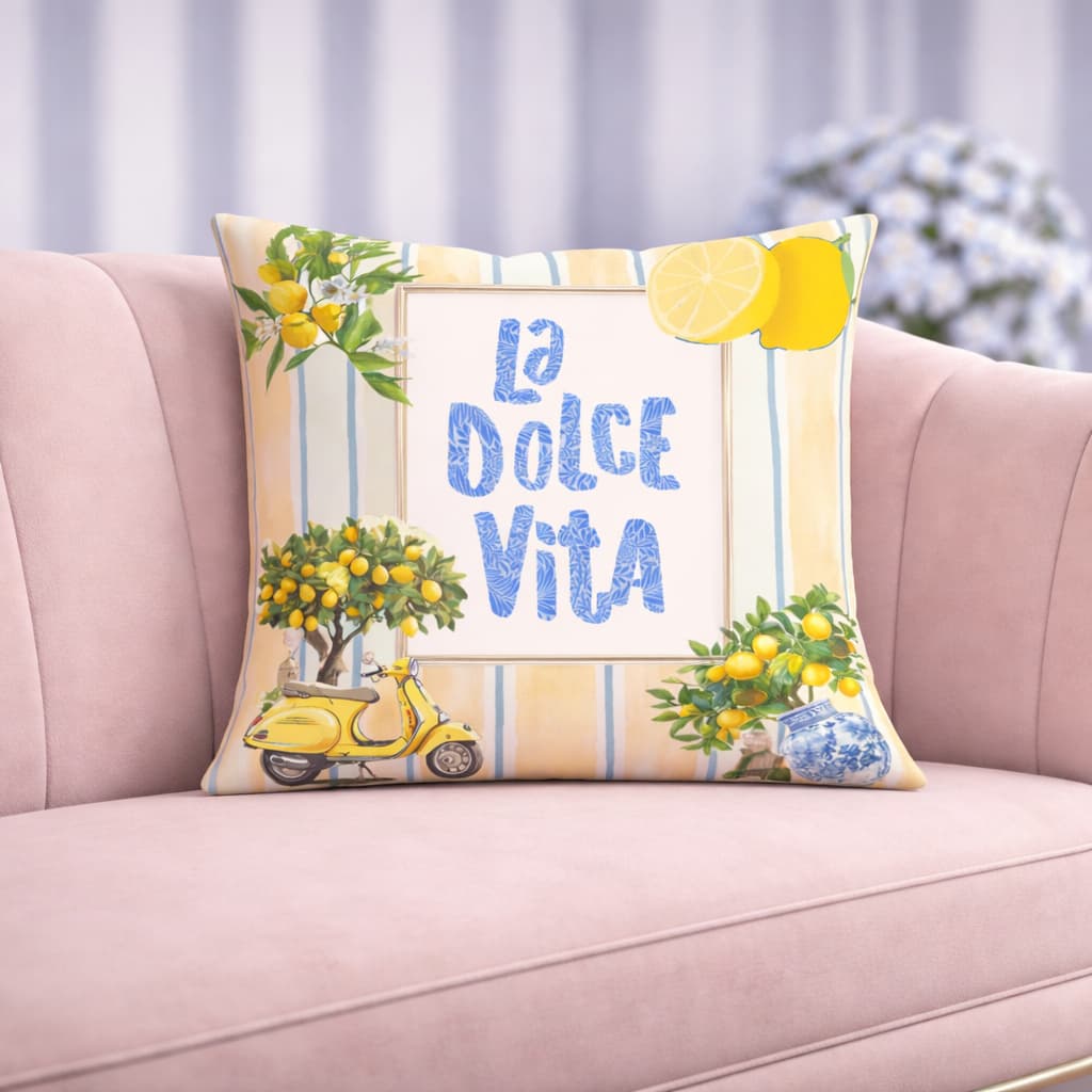 Capa Para Almofada Decorativas de Luxo, Estilo Moderno Limão siciliano Amor Sublimadas 45x45