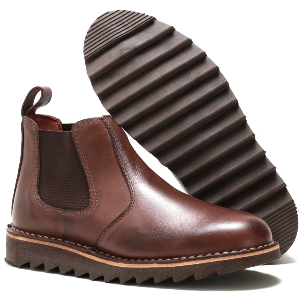 Bota Masculina Couro Premium Conforto Palmilha Gel Anatômica Solado EVA Super Leve - Envio Imediato