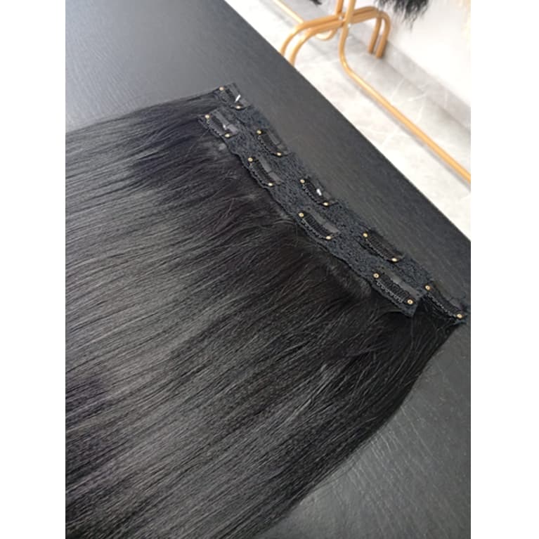 Aplique Cabelo 100% Semi Humano Tic Tac 2 Telas Liso 70/75cm 150grs igual Brasileiro do Sul Beauty Cabelos