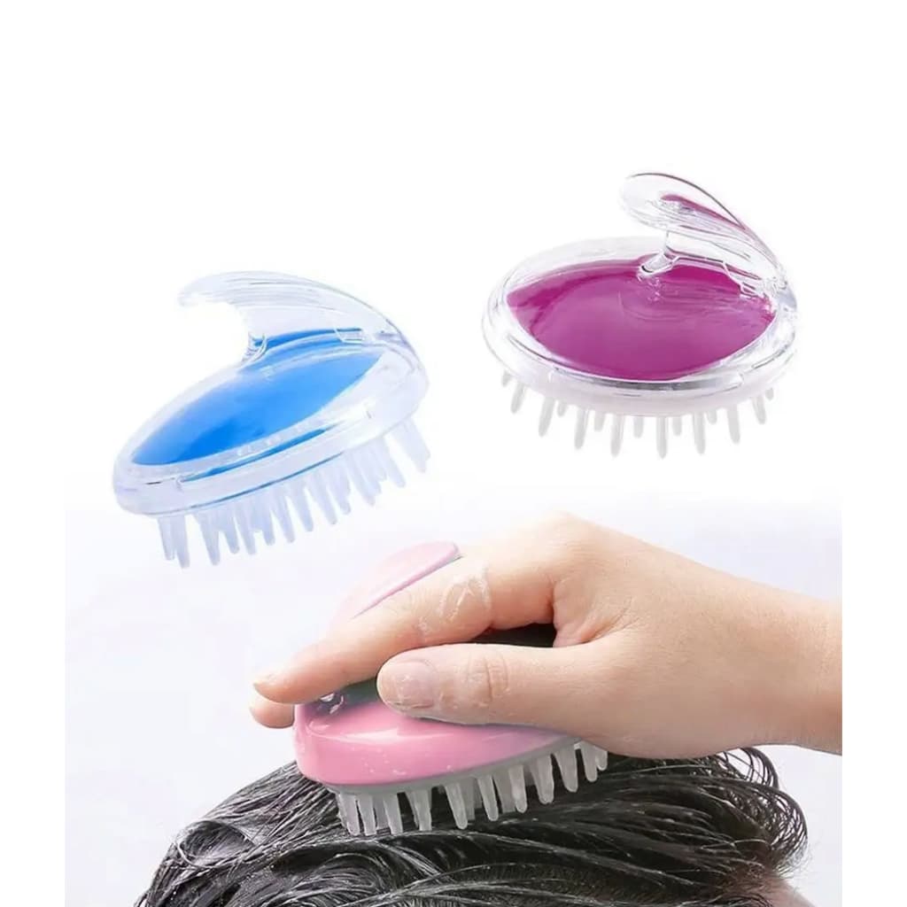 Escova Massageadora Capilar Silicone Para Banho Lavar Cabelo Sem Quebrar os Fios Ergonômica Macia