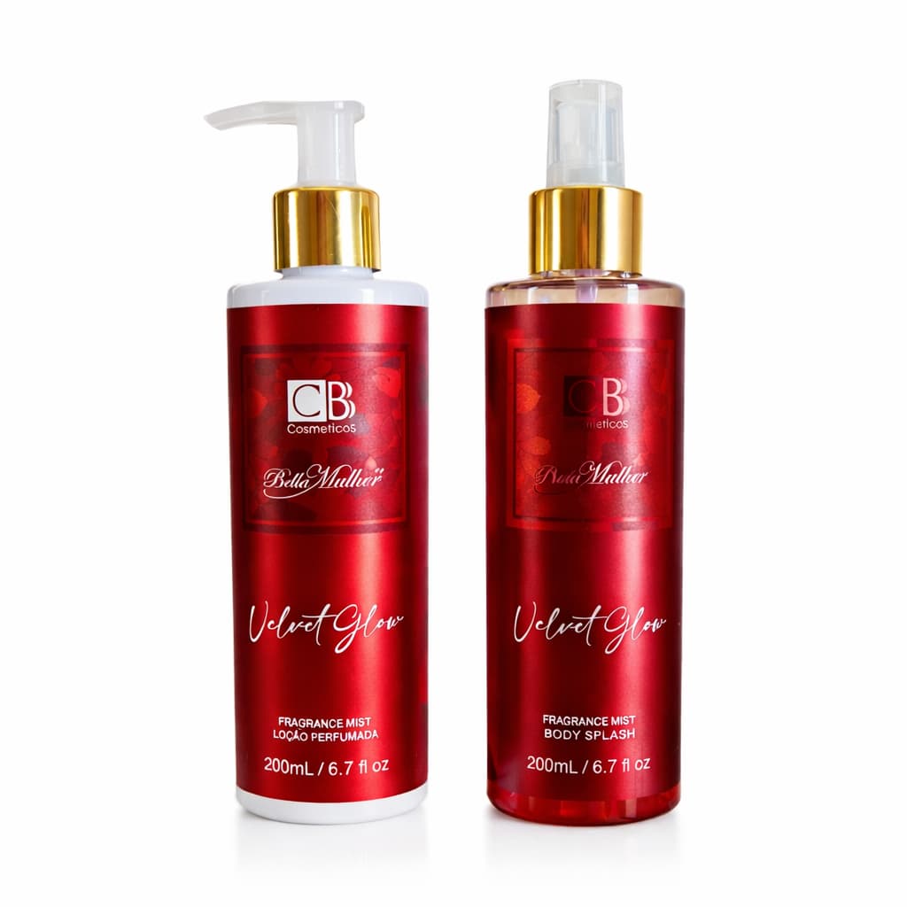 Kit Body Splash + Hidratante Glow 200ml | Perfume Desodorante + Creme Corporal Feminino| Microbrilhos que iluminam