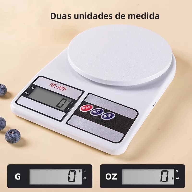 Balança De Cozinha Digital Alimentos Dietas Receitas Até 10KG Precisão eletrônica Portátil