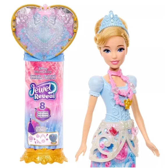 DISNEY PRINCESA SURPRESA - CINDERELA JEWEL REVEAL COM JOIAS