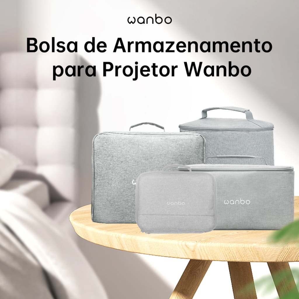 Wanbo Bolsa Para Projetor Portátil Case, À prova D'água e Resistente a Quedas Oxford Bolsa de Armazenamento