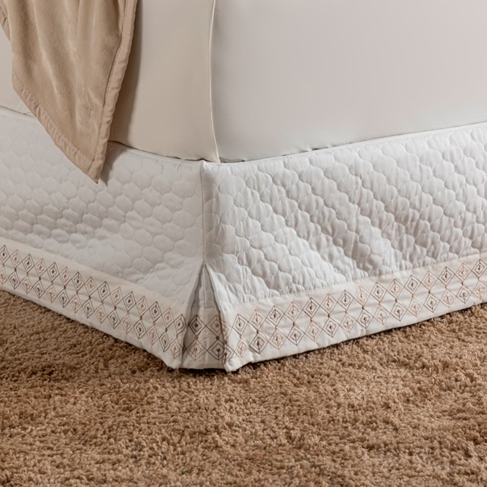 Saia para Cama Box Fontana Casal Queem- 1 Peça  180 fios