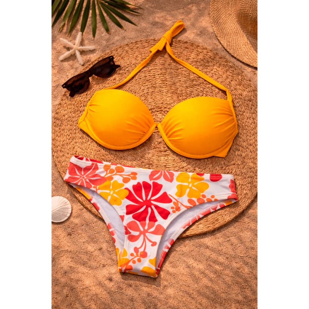 Biquini Meia Taça Feminino  Conjunto  Bojo Push Up Moda Praia