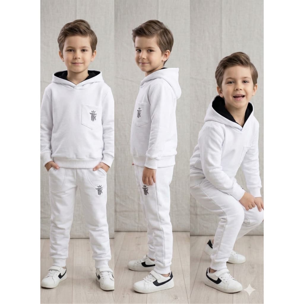 Conjunto Infantil Lançamento Menino Moletinho Inverno Blusa e Calça do 2 ao 14 anos Agasalho