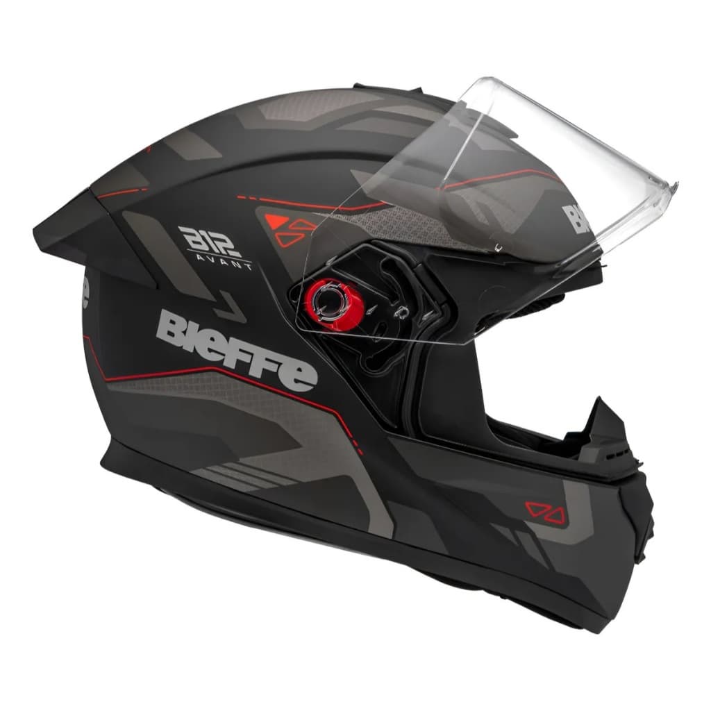 Capacete Moto Bieffe B-12 Avant Preto Fosco Grafite Aero