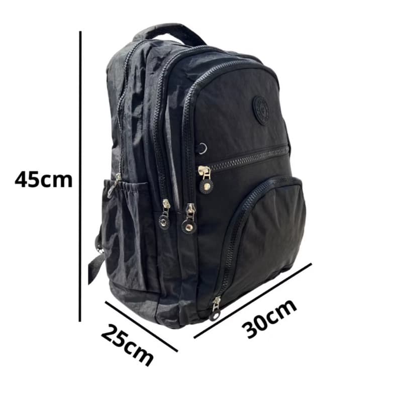 Mochila Escolar Grande Juvenil em Tactel Nylon Feminina Masculina Ideal para Trabalho Faculdade