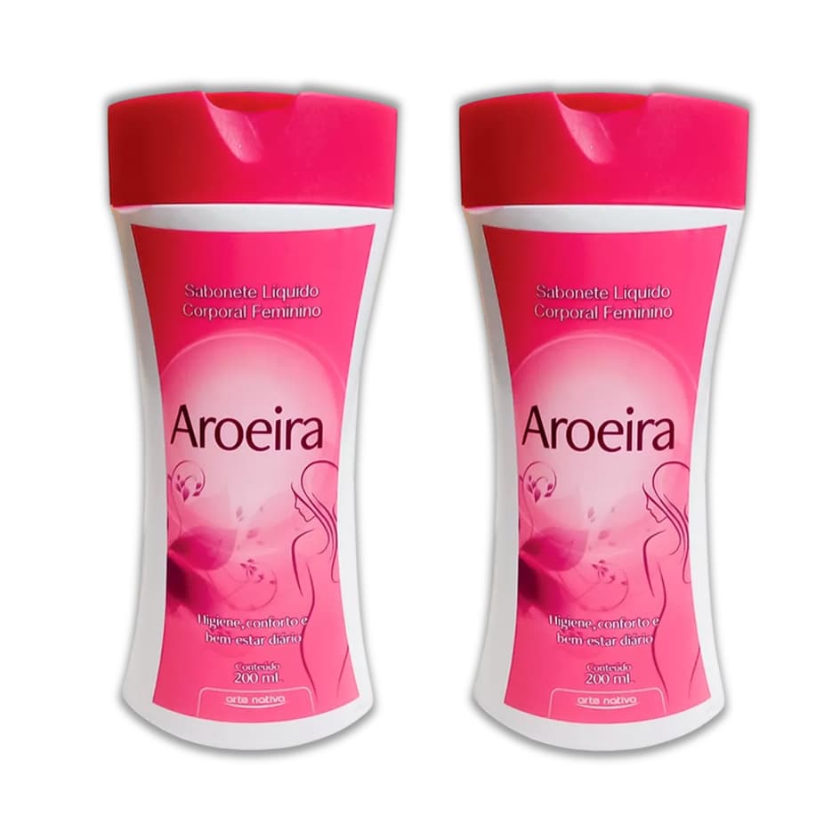Kit Com 2 - Sabonete Líquido Feminino Aroeira Higiene e Conforto 200ml