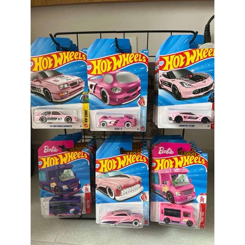 Diversos Carrinho Rosa e Roxo Colecionável Hot Wheels Miniatura
